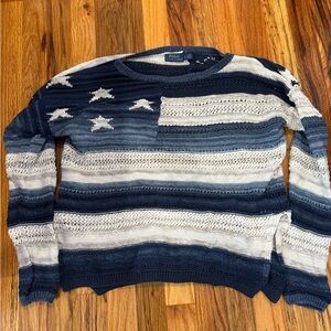 Size small RL blue& white strip sweater with stars
